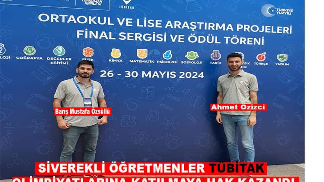 Öğretmenlerimiz TÜBİTAK Olimpiyat Akademisi'ne Katılmaya Hak Kazandı