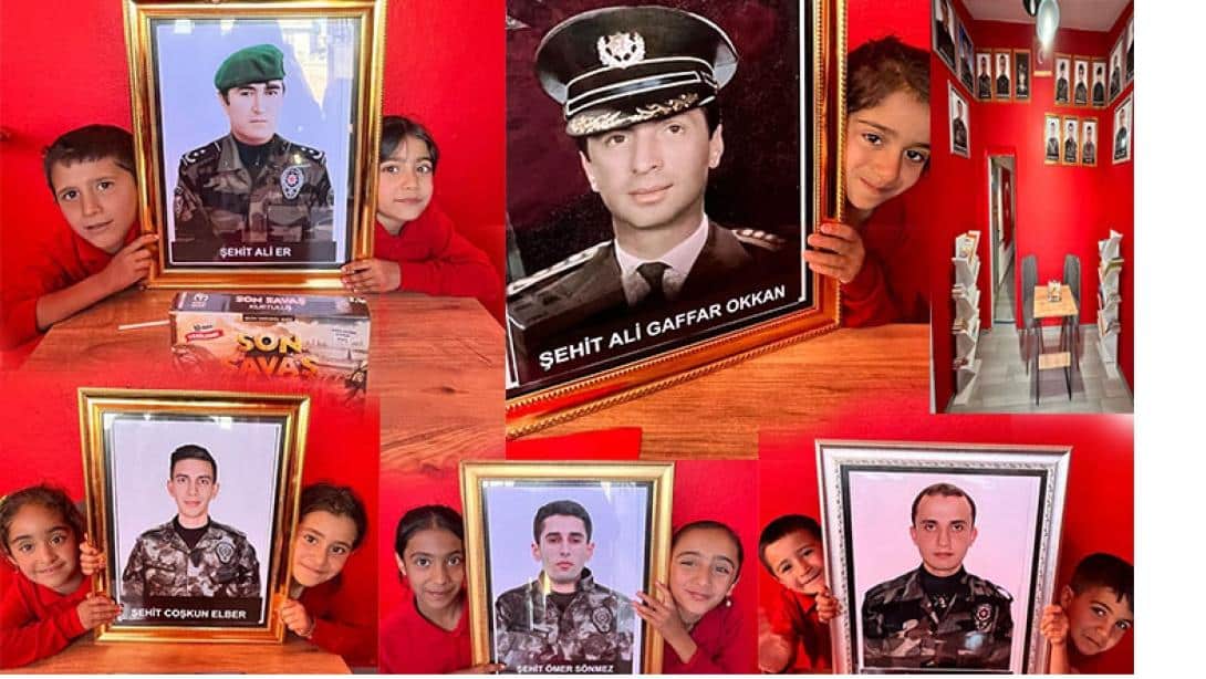 Kamışlı İlkokulumuzda Şehitlerimiz Anısına Anlamlı Çalışma 